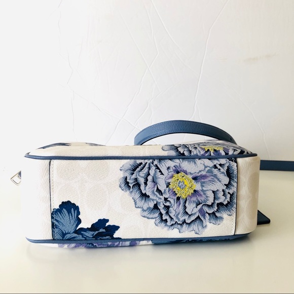 Coach Jes Crossbody Kaffe Floral White Purse - Picture 4 of 9